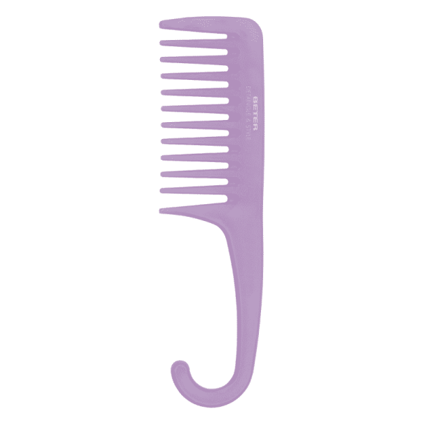 12215_Styling Comb_mov Pieptan cu dinti grosi si rari cu agatator – mov