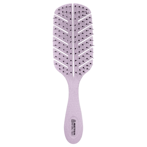 Perie pentru descurcare din fibre naturale - mov