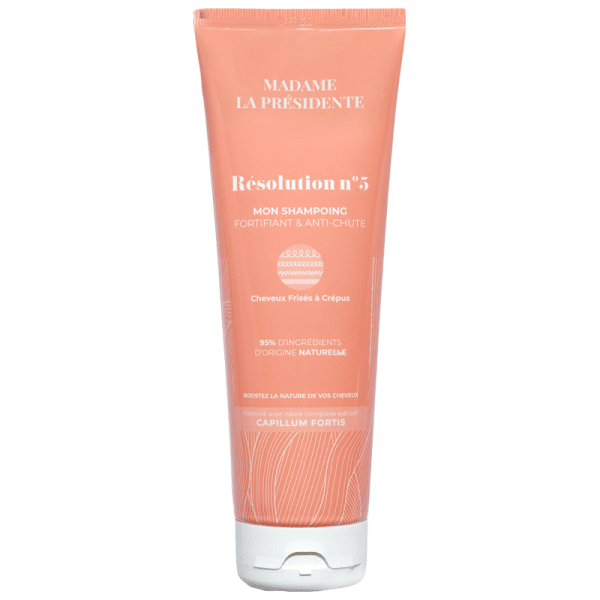Madame La Presidente Resolution 5 Mon Shampoing Fortifiant & Anti-Chute Cheveux Frises a Crepus Madame La Presidente Resolution 5 Mon Shampoing Fortifiant & Anti-Chute Cheveux Frises a Crepus