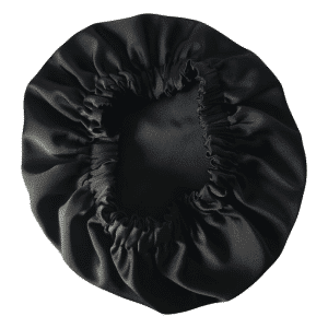 Boneta de par din satin - negru