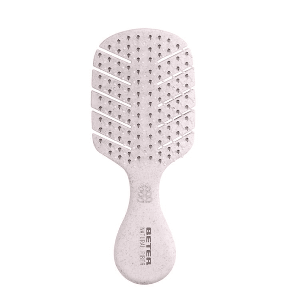 Perie mini pentru descurcare din fibre naturale - mov
