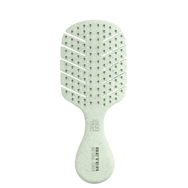 Perie mini pentru descurcare din fibre naturale - verde