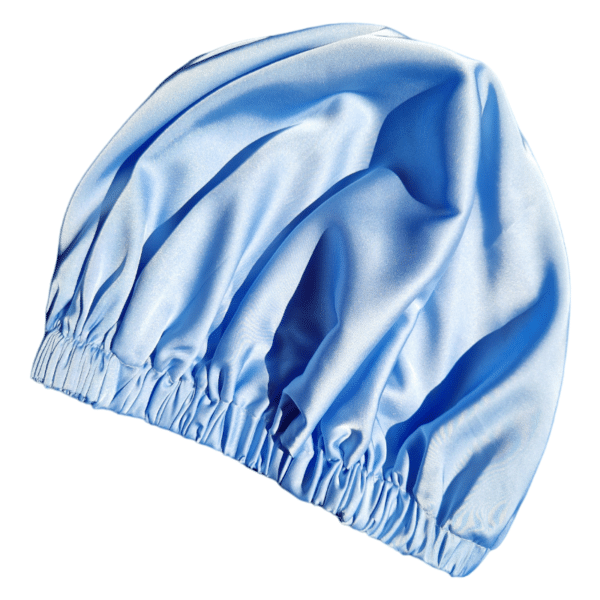 Boneta de par din satin - bleu 2