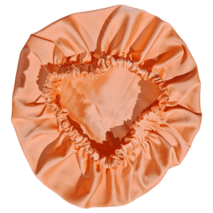 Boneta de par din satin - orange 1