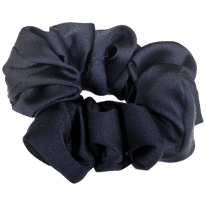 Elastic de par din satin - bleumarin