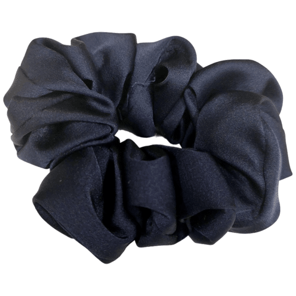 Elastic de par din satin - bleumarin