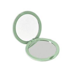 Oglinda dubla cu marire din fibre naturale - verde