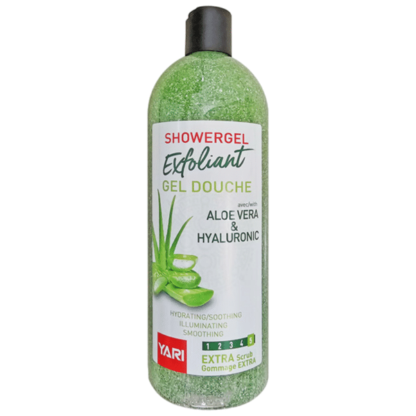 Gel de dus exfoliant Yari cu aloe vera si acid hialuronic 1000 ml Gel de dus exfoliant Yari cu aloe vera si acid hialuronic 1000 ml