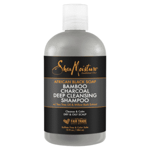 Sampon clarifiant Shea Moisture African Black Soap Bamboo Charcoal Deep Cleansing Shampoo 384 ml