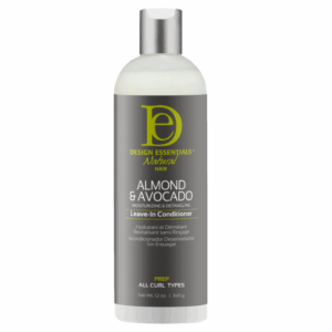 Design Essentials Almond & Avocado Leave-In Conditioner, hidratáló és kigubancoló leave-in (öblítés nélküli) balzsam 345 g