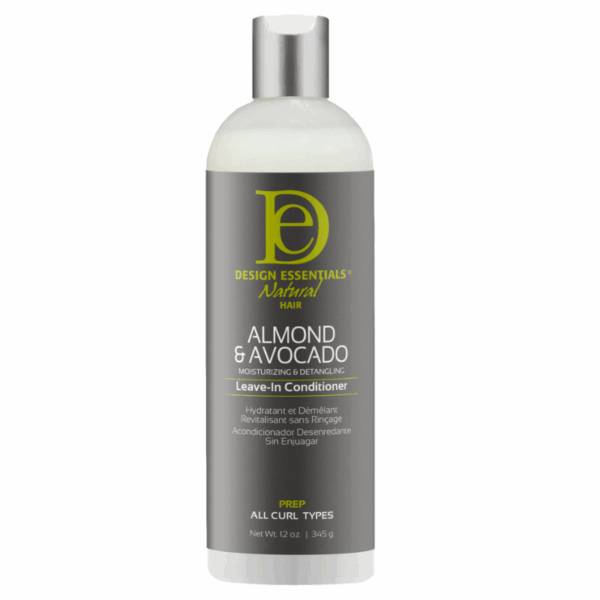 Design Essentials Almond & Avocado Leave-In Conditioner 345g Design Essentials Almond & Avocado Leave-In Conditioner, hidratáló és kigubancoló leave-in (öblítés nélküli) balzsam 345 g