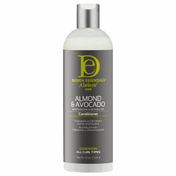 Design Essentials Almond & Avocado Moisturizing & Detangling Conditioner 334g Design Essentials Almond & Avocado Moisturizing & Detangling Conditioner, hidratáló és kigubancoló balzsam 334 g